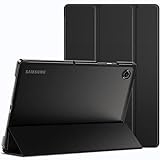 JETech Funda para Samsung Galaxy Tab A8 10,5 Pulgadas 2021 (SM-X200/X205/X207), Slim Translúcida Trasera Trifold Folio Soporte Protectora Tableta Carcasa, Auto-Sueño/Estela (Negro)