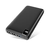 A ADDTOP Batería Externa 26800mAh, 22.5W Power Bank USB C PD Cargador Portátil Carga Rápida con Pantalla LCD y 4 Outputs para Smartphones, Tablets y más