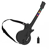 DOYO Controlador Guitar Hero para PC y PS3, Guitarra Inalámbrica para Juegos Guitar Hero 3/4/5 y Rock Band 1/2 Mandos, Guitarra Guitar Hero con Correa para Guitarra (Diez Teclas/Negro)
