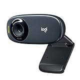 Logitech C310 Webcam HD, Video-Llamadas HD Amplio Campo Visual, Corrección de Iluminación, Micrófono Reductor de Ruido, Skype, FaceTime, Hangouts, WebEx, PC/Mac/Portátil/Macbook/Tablet, Color Negro