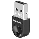 zoerbufan Adaptador USB Bluetooth 5.1, Bluetooth USB Dongle Compatible con Windows 7/8.1/10/11, Bluetooth Transmisor y Receptor para Computadora Portátil Impresora Auricular Ratón (Negro)