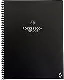 Rocketbook Fusion Cuaderno Inteligente - Reutilizable Digital Libreta A4 Negro Bloc De Notas To Do List Planificador Semanal & Mensual, 7 Estilos, Gadgets Tecnologicos Frixion Pilot Borrable Incluido