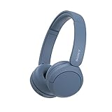 Sony WH-CH520 Auriculares Inalámbricos Bluetooth, hasta 50 Horas de Autonomía con Carga Rápida y Estilo Diadema, Azul