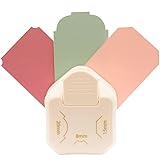Vaessen Creative Perforadora de Esquinas 3 en 1 para Manualidades, Scrapbooking y Tarjetería, 8-15-20mm, Blanco-Rosa, talla única