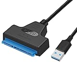 cable sata a usb 3.0 Compatible con discos duros externos e internos Adaptador SSD/HDD de 2,5 pulgadas Compatible con los sistemas operativos Windows, Mac y Linux