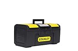 STANLEY 1-79-216 - Caja de herramientas con autocierre, 38.4 x 22 x 16.2, Color Negro, Amarillo