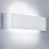 Lightess 16W Apliques de Pared Interior LED Lámpara de Pared Moderna Blanco Luz de Aluminio IP44 Perfecto para Salón Dormitorio Sala Pasillo Escalera, 6000K Blanco Frío