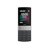 Nokia Teléfono con 150 funciones con radio FM, cámara con flash, batería potente, 20 horas de tiempo de conversación y 30 días en modo de espera, color negro