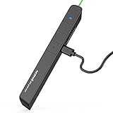NORWII N75 Puntero láser verde recargable 100 M / 330 FT, Presentador inalámbrico USB Puntero láser verde Presentación, 2.4GHz PowerPoint Clicker Soporte Reproducir/Pausa
