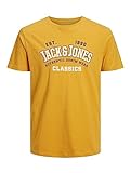 Jack & Jones Jjelogo tee SS O-Cuello 2 Col Aw23 Sn Camiseta, Honey Gold, L para Hombre