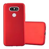 Cadorabo Funda para LG G5 en Metallic Rojo - Cubierta Proteccíon de Silicona TPU Delgada e Flexible con Antichoque - Gel Case Cover Carcasa Ligera