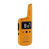Motorola T72 Amarillo Talk About – Aparatos de Radio (2 Unidades, PMR446, IP54, Alcance 8 km, hasta 24 Horas de duración)