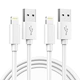 Cable Lightning USB 1M 2Pack[Apple Certificado MFi], Cargador Carga Rapida para iPhone 14 13 12 11 Pro Max/Plus/Mini/XS/SE/X/8/7/6/5/SE/iPad