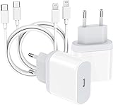 25W 4-Pack Rapido Cargador Replacement for iPhone 11 12 13 14/ 14Pro/ 14 Plus/ 14 Pro MAX Mini SE XS XR X 8 7 6, iPad, USB C Rápida Enchufe y 2M Cable Charger Adaptador 6FT Cabezal Pared Nisiyama