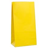 Unique- Paquete de 12 bolsas de regalo de papel, Color amarillo (59000)