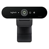 Logitech Brio Ultra HD Pro Business Webcam Cámara web 4K Premium con HDR y Windows, 13 megapíxeles, transmisión ultrarrápida de 1080p/60 fps, campo de visión ajustable, zoom 5X, Color Negro