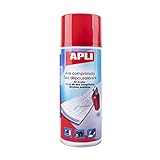 APLI 11307 - Aire comprimido para la limpieza en seco 400 ml. Ideal para teclados, ordenadores y dispositivos electrónicos