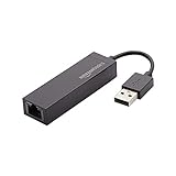 Amazon Basics - Adaptador de red LAN Ethernet 10/100 a USB 2.0, Negro