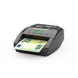 Detectalia D7X - Detector de billetes falsos con 100% detección y reintegro de falsificaciones no detectadas de 6 divisas EUR, GBP, CHF, PLN, CZK y SEK - 14 x 12 x 6 cm