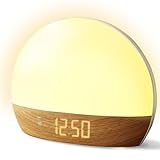 Despertador Luz Amanecer - Sunrise Alarm Clock - Despertador Solar Luz Natural - Lampara Simulador Amanecer, Wake up light con Colores, ABS reciclado