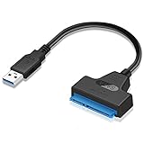 EasyULT USB 3.0 a SATA Cable del Adaptador, Cable Adaptador para Discos Duro USB 3.0 to SATA 2.5' SSD/HDD Drives, Soporte UASP SATA III