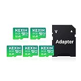 KEXIN Micro SD Tarjeta de 64 GB SDXC UHS-I Tarjeta de Memoria de 64 GB con Adaptador Full HD y 4K UHD, C10, U3, 5 Unidades Mini SD para Cámara Deportiva, Drone