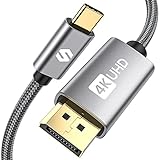 Silkland Cable USB C DisplayPort 2M (4K@60Hz, 2K@144Hz), DisplayPort USB C (Compatible con Thunderbolt 4/3) para iPhone 15 Serie, MacBook Pro/Air, iMac, iPad Pro/Air, Galaxy S8-S23, Pixelbook, XPS
