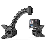 Wealpe Soporte de Abrazadera Flexible Jaws Clamp Montura Compatible con GoPro Hero 11, 10, 9, 8, 7, MAX, Fusion, Hero (2018), 6, 5, 4, Session, 3+, 3, 2, 1 Cámaras de Acción