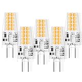 MUSUNIA Lámparas LED g4 - bombillas LED G4 de 3 W 3000 K blanco cálido 300 lm, reemplazo para lámparas halógenas de 35 W, sin parpadeo, no regulables, 12 V CA/CC, paquete de 5