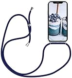 Oihxse Funda con Cuerda Compatible con iPhone 6/6S Carcasa Silicona Transparente TPU Suave Case Anticolisión de 4 Esquinas Anti-Choque Cover de Movil con Correa Colgante,Azul