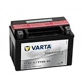 Batería de moto, bateria de plomo y acido, para motocicleta Varta Powersports AGM 50812 - YTX9-BS
