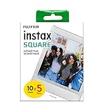 Fujifilm instax Square marco blanco, película instantánea, 5 x 10 fotos