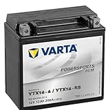 Bateria de Plomo-ácido sellada para Moto VARTA YTX14-BS 12V 12 AH 200 A. AGM.