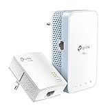 TP-Link ethernet TL-WPA1000 Kit Powerline WiFi, PLC, AV1000 Mbps, 750 Mbps en WiFi ,Doble Banda, 1 Puerto Gigabit, Plug and Play, HomePlug AV2, Color blanco