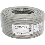 Lumonic 50m cable de red CAT 6 S/FTP PIMF I Cable Cat6, cable Gigabit Lan, cable Ethernet I Cable de tendido flexible apantallado, para uso en interio