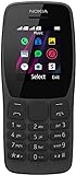 Nokia 110 - Teléfono móvil de 1,77'' (4 MB RAM, 4 MB ROM, Cámara 0.1 MP,  Batería 800 mAh, Dual Sim), Negro [Versión ES/PT]