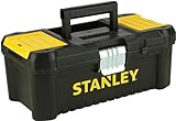 STANLEY STST1-75515 - Caja de herramientas de plástico con cierre metálico, 18 x 13 x 32.5 cm, Color Negro, Amarillo, 12.5'
