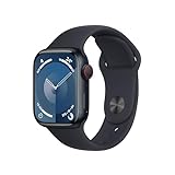 Apple Watch Series 9 [GPS + Cellular] Smartwatch con Caja de Aluminio en Color Medianoche de 41 mm y Correa Deportiva Color Medianoche - Talla S/M. Monitor de entreno, App Oxígeno en Sangre