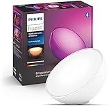 Philips Hue - Lámpara de mesa inteligente Hue Go, Luz Blanca y de Colores, Portátil, con batería, Compatible con Alexa y Google Home, blanca