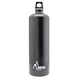 LAKEN Futura Botella de Agua, Cantimplora de Aluminio Boca Estrecha 1,5L, Gris