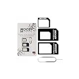 Noosy - ADAPTADOR 3 EN 1 NOOSY NANO NANOSIM & MICRO MICROSIM A SIM NEGRO