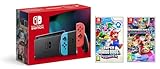 Consola Nintendo Switch - Color Azul Neón/Rojo Neón + Super Mario Bros. Wonder + Mario Kart 8 Deluxe
