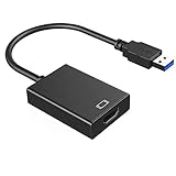 beseloa USB a HDMI Adaptador, USB 3.0/2.0 a HDMI HD1080P Audio Video Convertidor para PC Laptop Projector HDTV Compatible con Windows XP / 10/8.1/8/7
