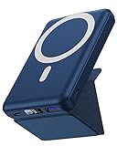 Power Bank 10000mAh, Yiisonger Bateria Externa Magnético Inalámbrico Bateria Portatil Carga Rapida 22.5W Plegable Powerbank USB-C Compatible con MagSafe iPhone 14/13/12/Pro/Pro MAX/Mini(Azul