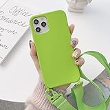 Bakicey Cadena para teléfono móvil compatible con iPhone 8 Plus, funda con cordón para el cuello, funda para iPhone 7 Plus, color verde