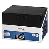 Hama 11495 - Pack de 30 Cajas para CD/DVD, Negro