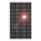 DOKIO Panel Solar 100W 18V monocristalino alta eficiencia robusto para carga de batería de 12v