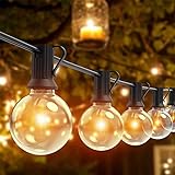 Romwish Guirnaldas Luces Exterior, 12M G40 Guirnalda LED con 18+2 Cadena Bombillas, Guirnaldas Luminosas Cadena de Luces Decoración para Jardín, Boda, Navidad, Fiestas