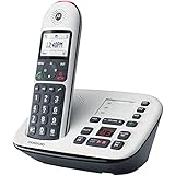 Motorola CD5011 - Teléfono inalámbrico Digital DECT con contestador automático, Bloqueo de Llamadas y Aumento de Volumen, Pantalla de 1,8'