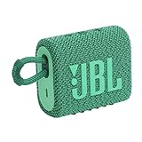JBL Go 3 Eco, Altavoz inalámbrico y ecológico con Bluetooth, resistente al agua y con 5 horas de batería, en verde